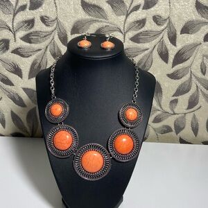 handmade earrings and necklace set